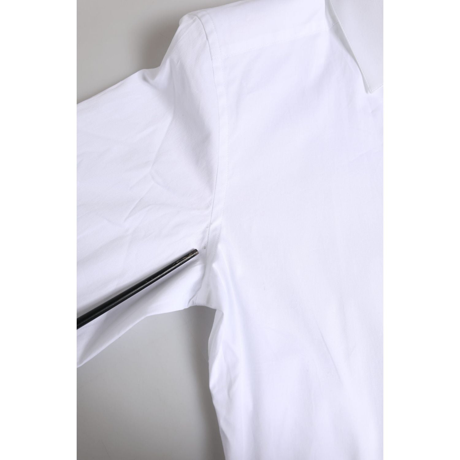 Dolce & Gabbana White Cotton GOLD Long Sleeves Dress Shirt