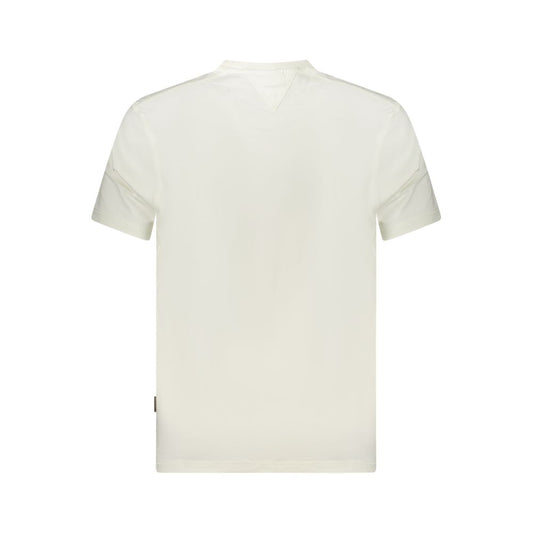 Napapijri White Cotton Men T-Shirt NA-35885-S