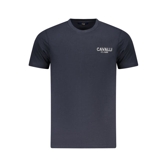Cavalli Class Blue Cotton Men T-Shirt CA-36665-M