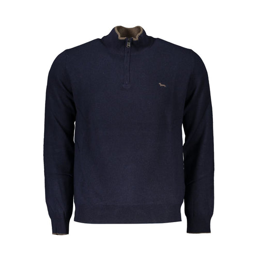 Harmont & Blaine Elegant Contrast Detail Half Zip Sweater HA-23566-XXL