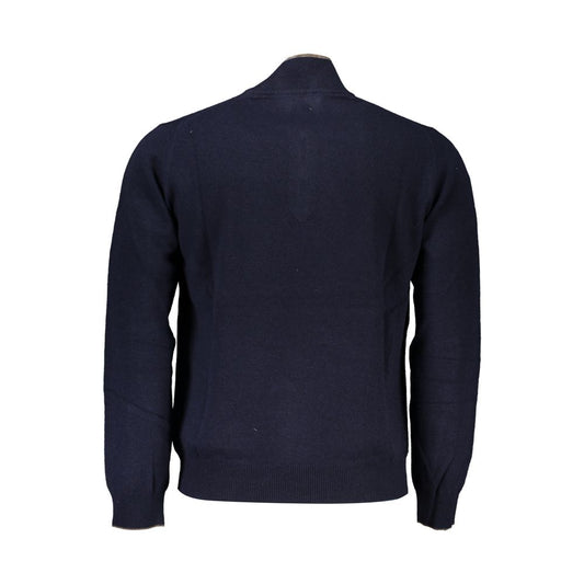 Harmont & Blaine Elegant Contrast Detail Half Zip Sweater HA-23566-XXL