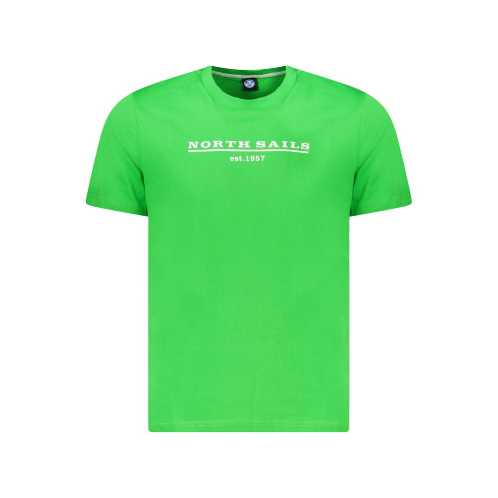 North Sails Green Cotton Men T-Shirt NO-34375-S