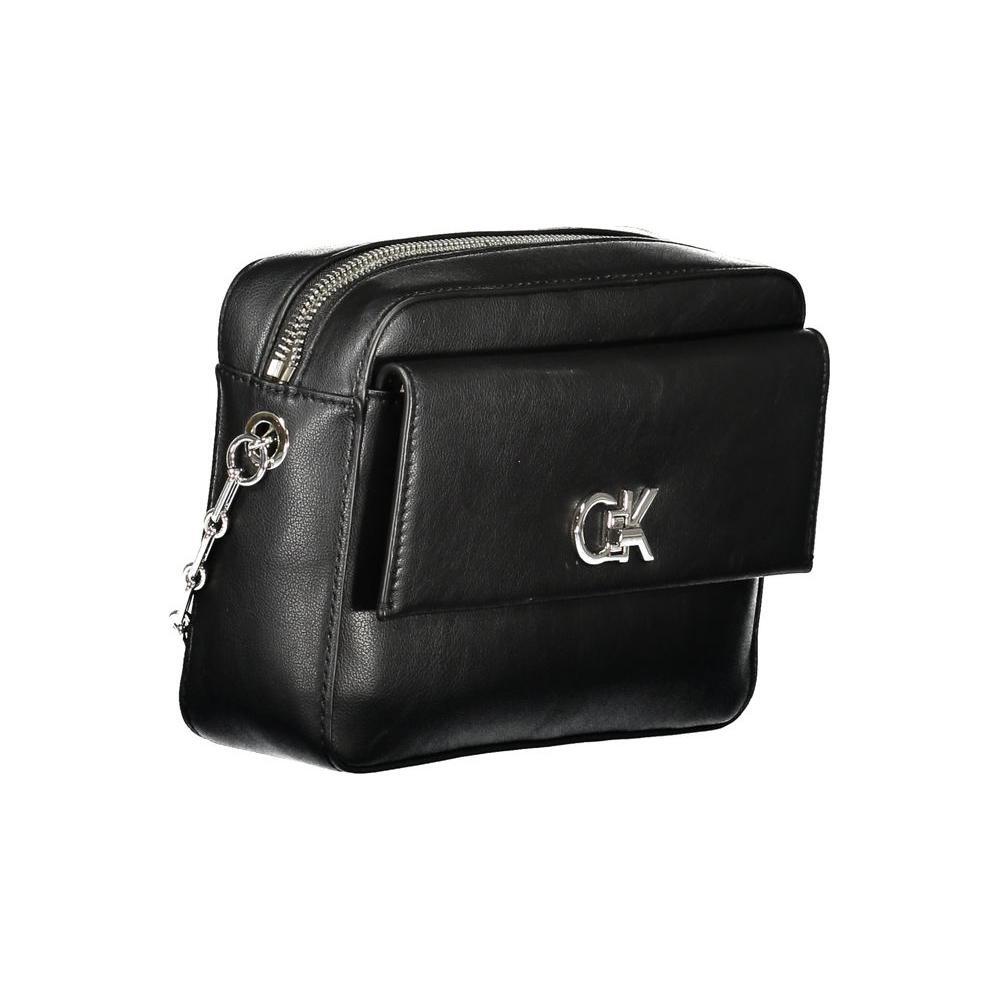 Calvin Klein Black Polyester Women Handbag CA-36308