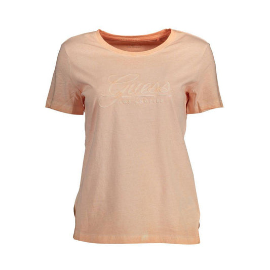 Guess Jeans Pink Cotton Women T-Shirt GU-37042-XS