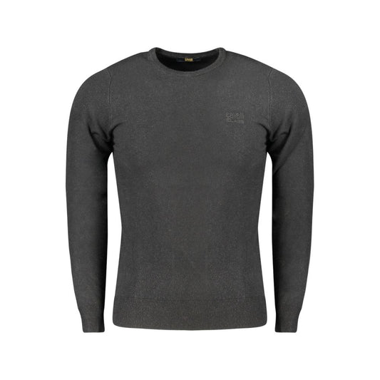 Cavalli Class Black Viscose Men Sweater CA-33479-M