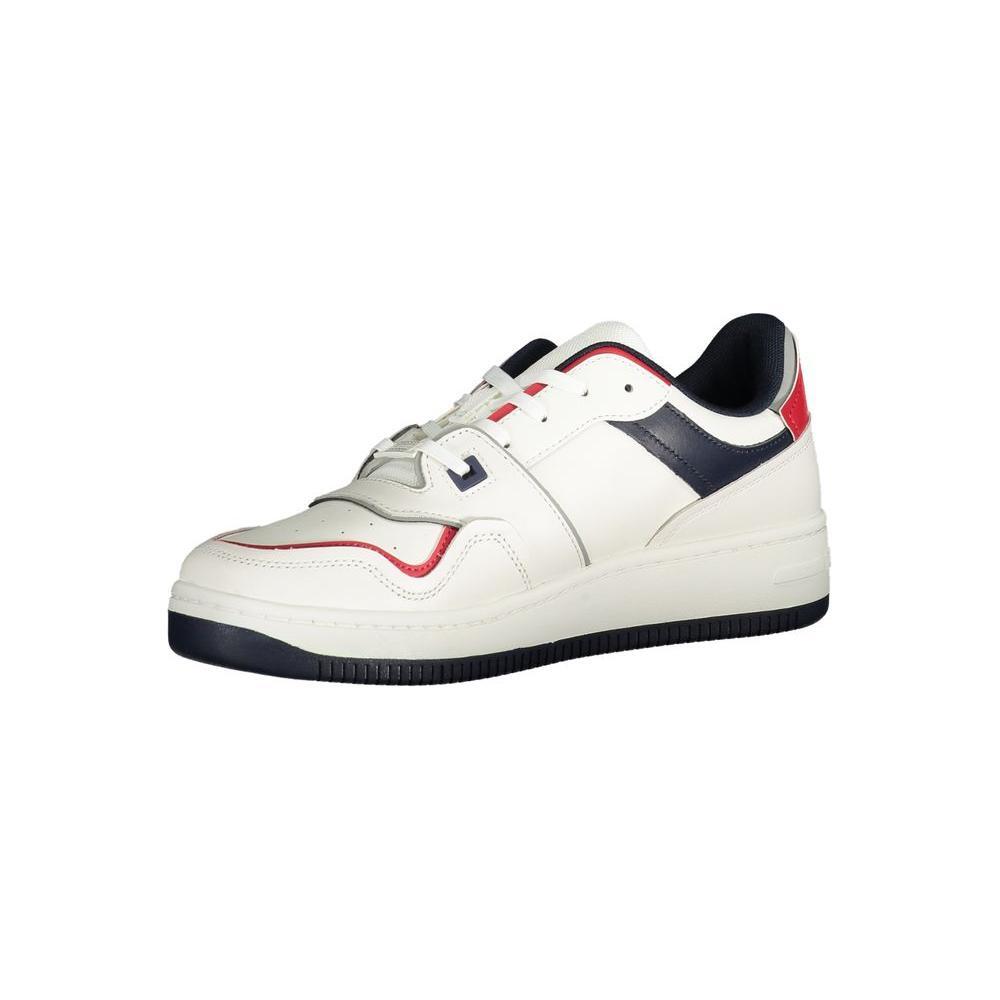 Tommy Hilfiger White Leather Men Sneaker TO-33490-EU40/US7