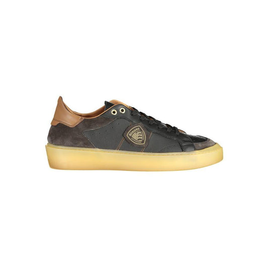 Blauer Black Leather Men Sneaker BL-33854-EU41/US8