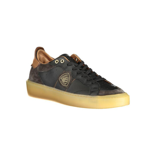 Blauer Black Leather Men Sneaker BL-33854-EU41/US8
