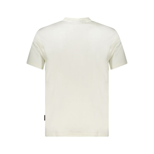 Napapijri White Cotton Men T-Shirt NA-35884-S
