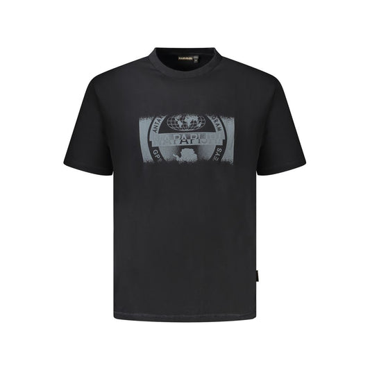 Napapijri Black Cotton Men T-Shirt NA-35910-M