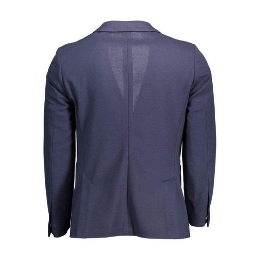 Gant Blue Cotton Men Jacket GA-37357-IT48 | M
