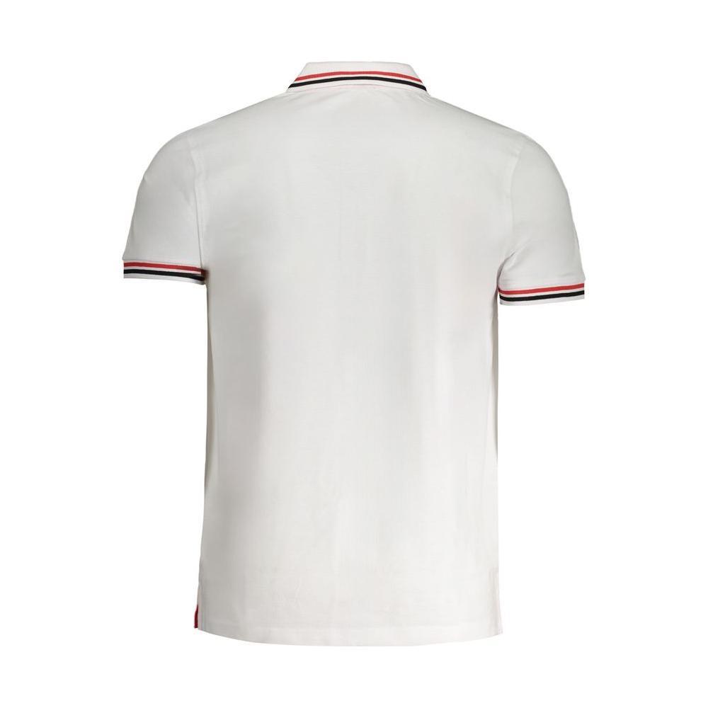Cavalli Class White Cotton Polo Shirt CA-30282-M