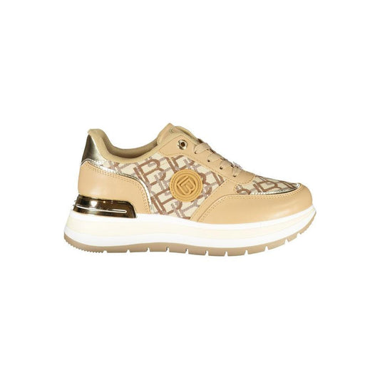 Laura Biagiotti Beige Polyester Women Sneaker LA-36502-EU40/US10