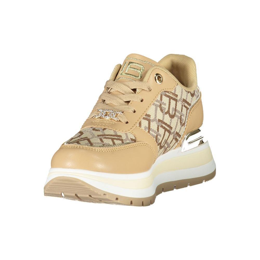 Laura Biagiotti Beige Polyester Women Sneaker LA-36502-EU40/US10