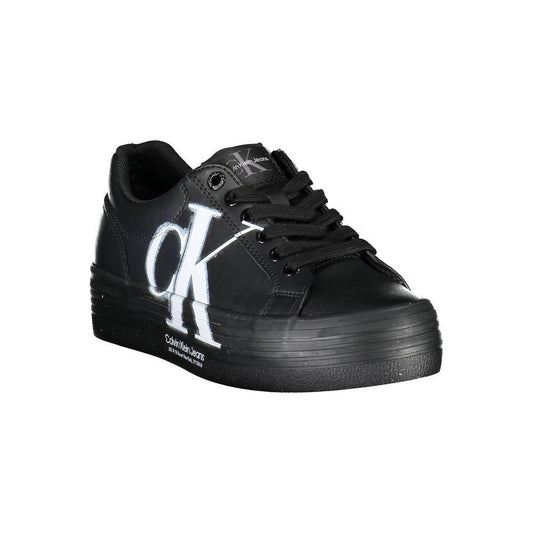 Calvin Klein Black Leather Women Sneaker CA-21733-EU38/US8
