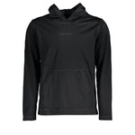 Calvin Klein Sleek Black Hooded Sweatshirt with Logo Print CA-27129-S