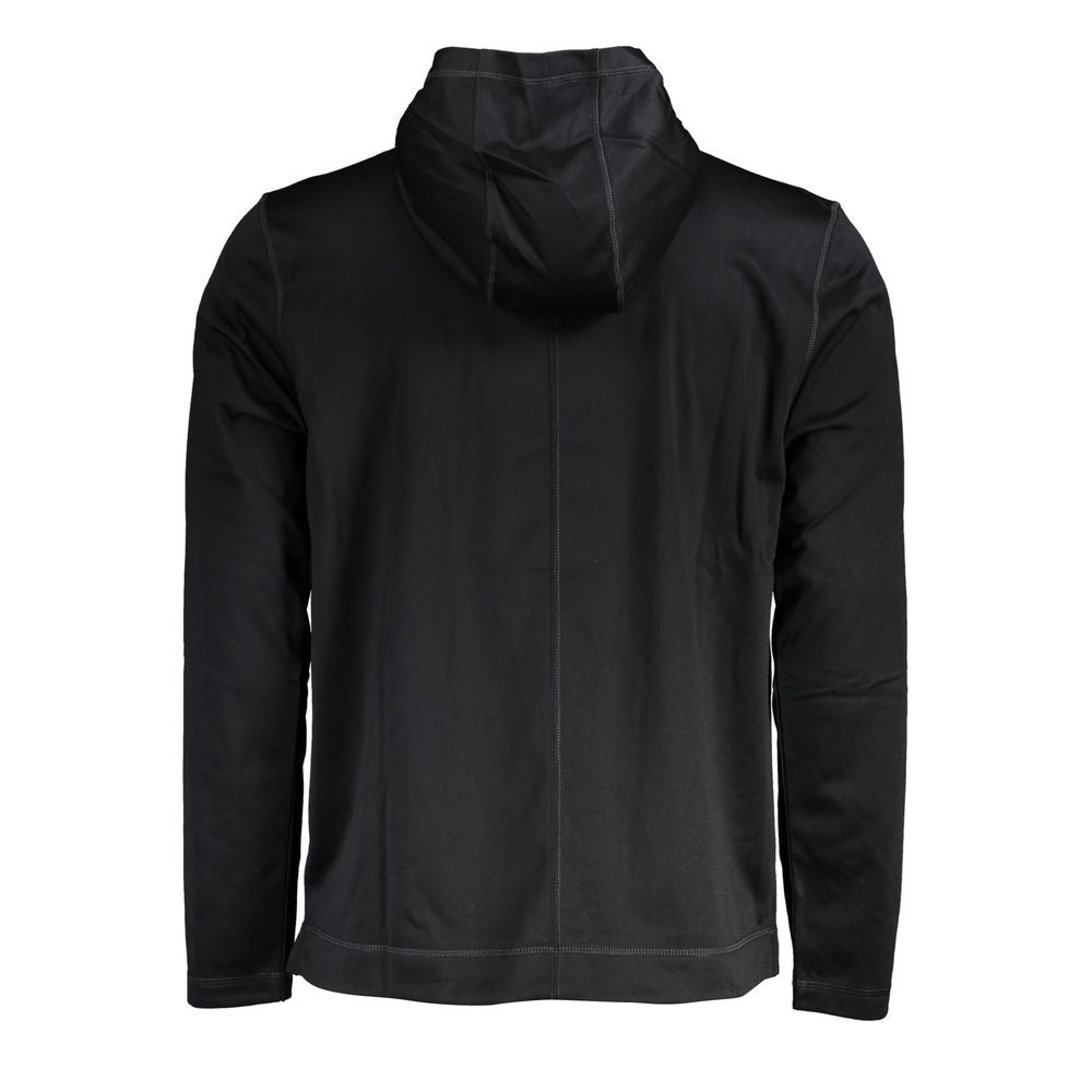 Calvin Klein Sleek Black Hooded Sweatshirt with Logo Print CA-27129-S