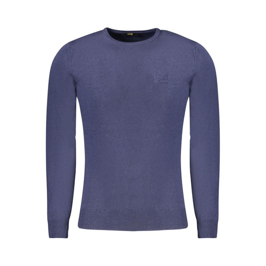 Cavalli Class Blue Viscose Men Sweater CA-33477-M