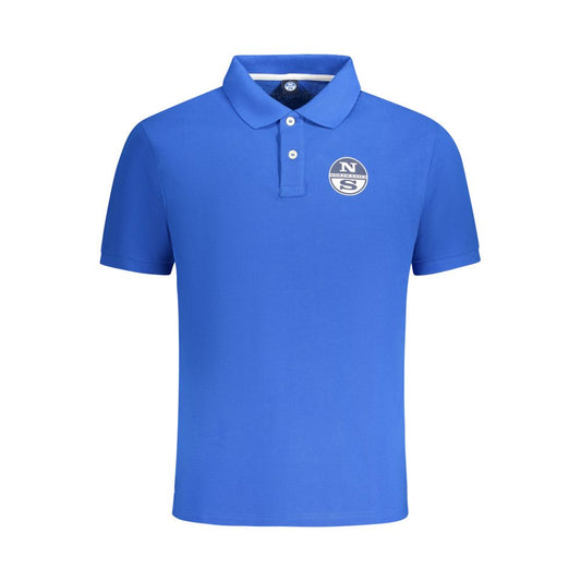 North Sails Blue Cotton Men Polo Shirt NO-33995-S