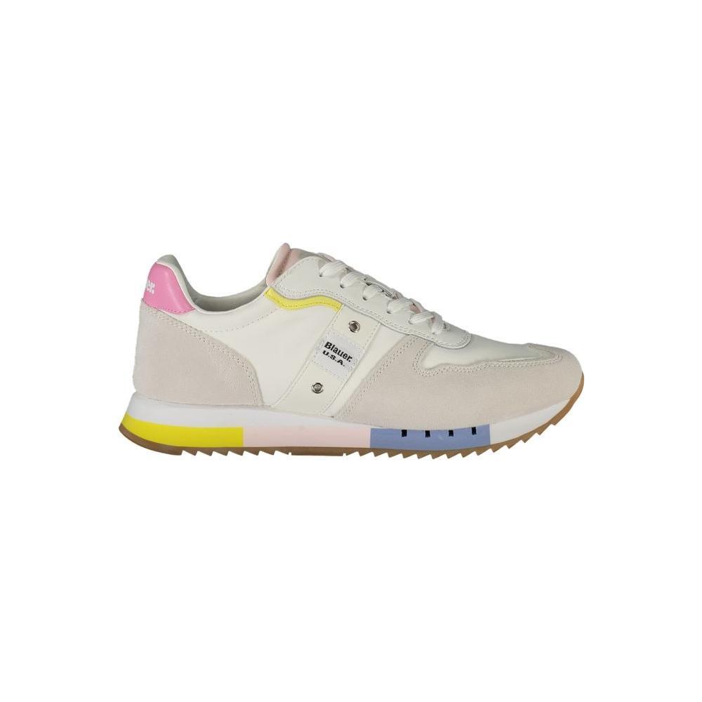 Blauer White Leather Women Sneaker BL-36044-EU38/US8
