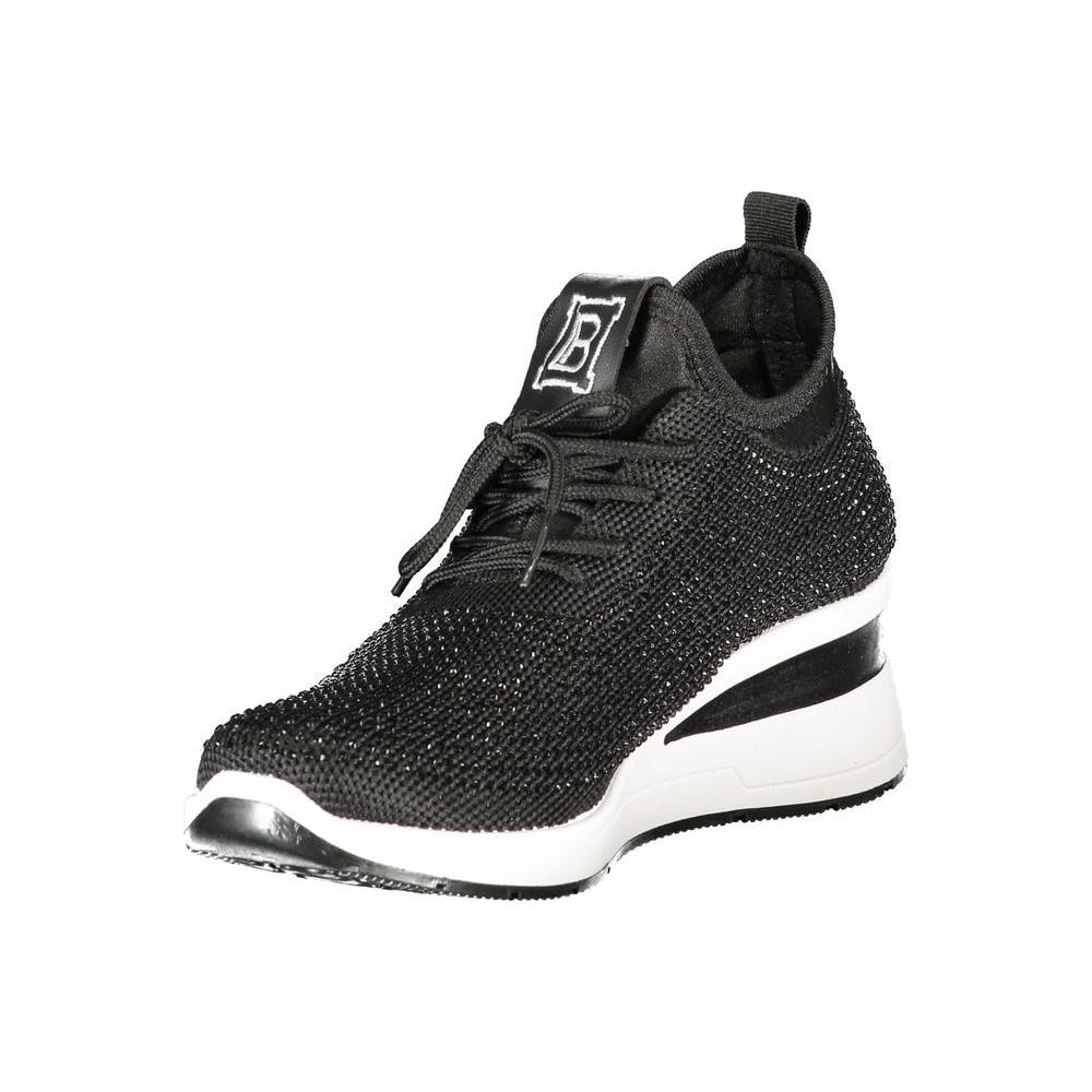 Laura Biagiotti Black Polyester Women Sneaker LA-36486-EU38/US8