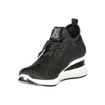 Laura Biagiotti Black Polyester Women Sneaker LA-36486-EU38/US8