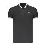 Cavalli Class Black Cotton Men Polo Shirt CA-36693-M
