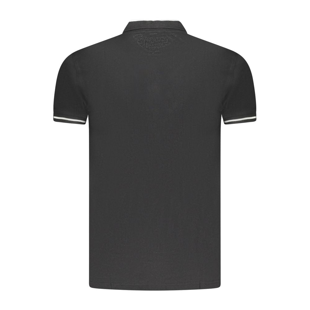 Cavalli Class Black Cotton Men Polo Shirt CA-36693-M