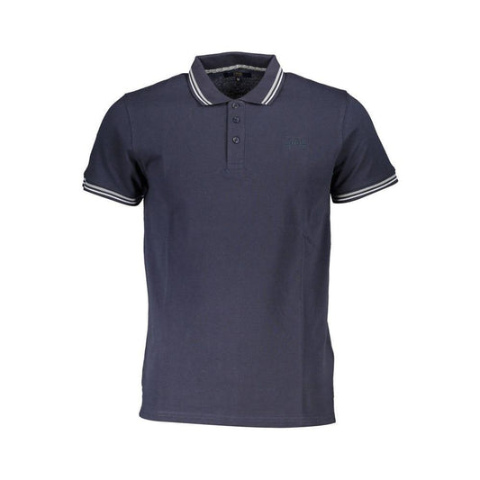 Cavalli Class Blue Cotton Men Polo Shirt CA-37340-M