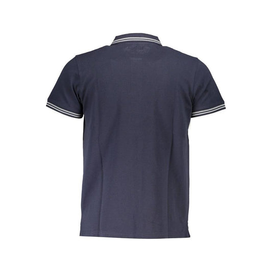 Cavalli Class Blue Cotton Men Polo Shirt CA-37340-M