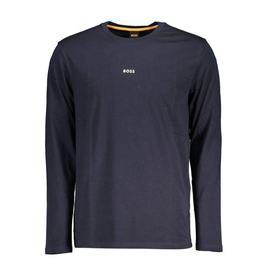 Hugo Boss Blue Cotton Men T-Shirt BO-37594-S