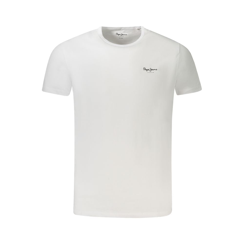 Pepe Jeans White Cotton Men T-Shirt PE-34202-XL