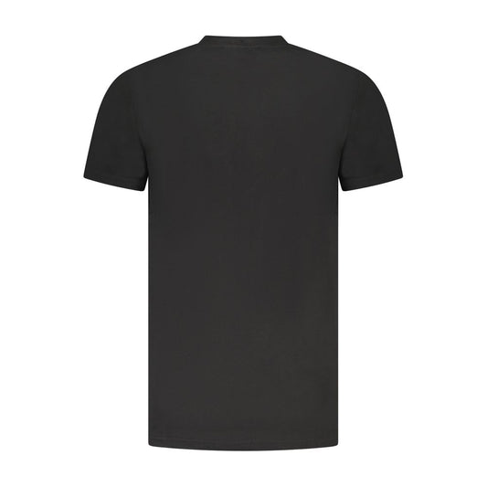 Cavalli Class Black Cotton Men T-Shirt CA-36688-XXL