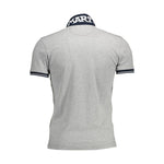 La Martina Gray Cotton Men Polo Shirt LA-12178-XXL