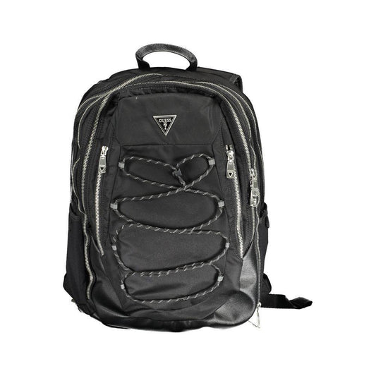 Guess Jeans Black Polyamide Men Backpack GU-17508