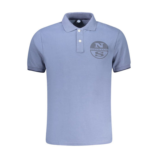 North Sails Blue Cotton Men Polo Shirt NO-35322-S