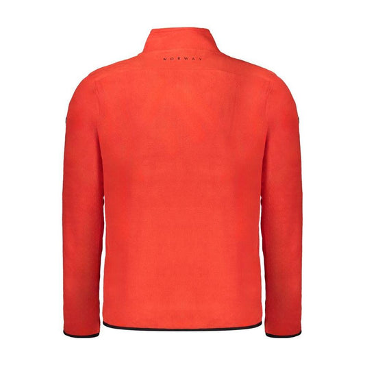 Norway 1963 Red Polyester Men Sweater NO-31936-L