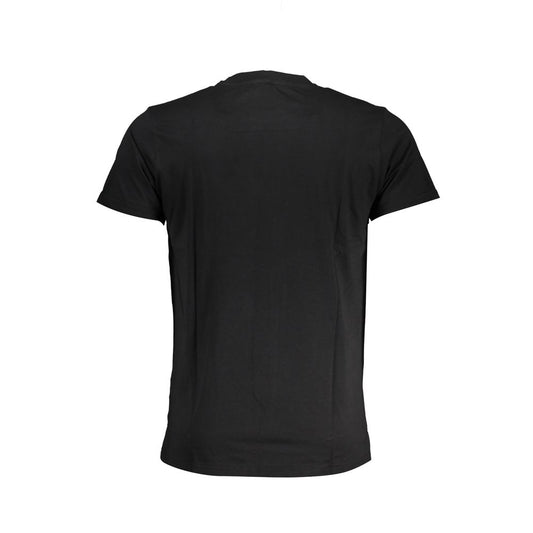 Cavalli Class Black Cotton T-Shirt CA-28596-XL