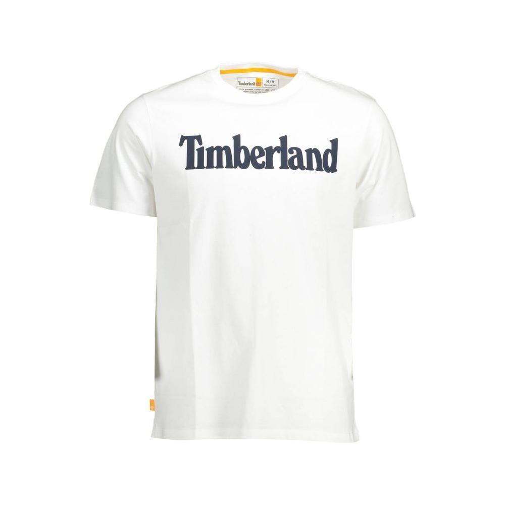 Timberland White Cotton Men T-Shirt TI-37845-S