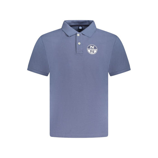 North Sails Blue Cotton Men Polo Shirt NO-33974-S