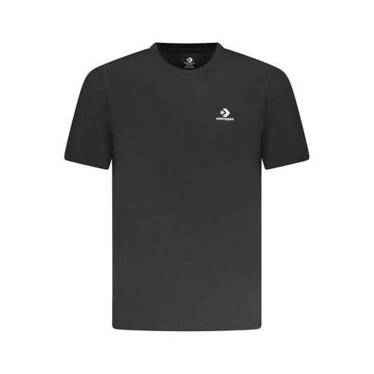 Converse Black Cotton Men T-Shirt CO-38356-XXL