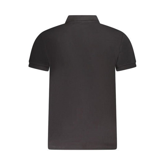 Cavalli Class Black Cotton Men Polo Shirt CA-38621-M