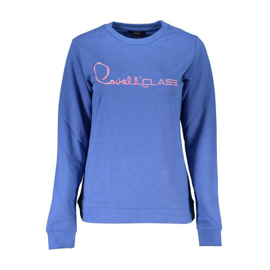 Cavalli Class Blue Cotton Sweater CA-26750-XS