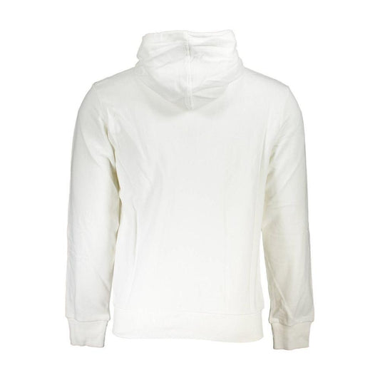 La Martina Elegant White Hooded Sweatshirt for Men LA-27689-XL
