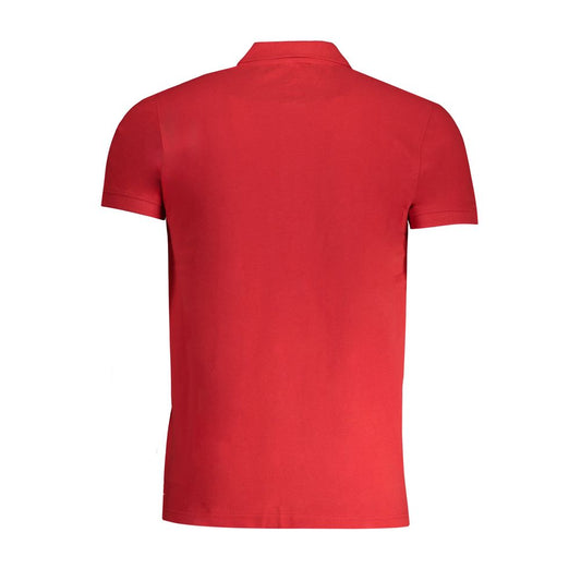 Cavalli Class Red Cotton Polo Shirt CA-30272-M
