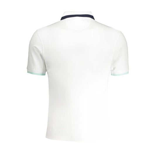 La Martina White Cotton Polo Shirt LA-30436-L-FBB-378
