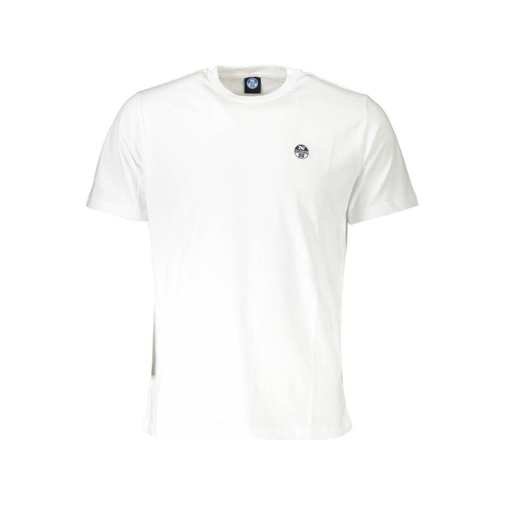 North Sails White Cotton Men T-Shirt NO-37670-XL