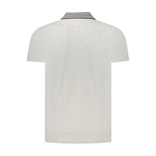 Cavalli Class Gray Cotton Polo Shirt CA-38693-M