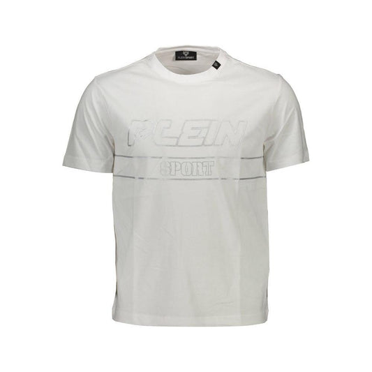 Plein Sport White Cotton Men T-Shirt PL-9560-S