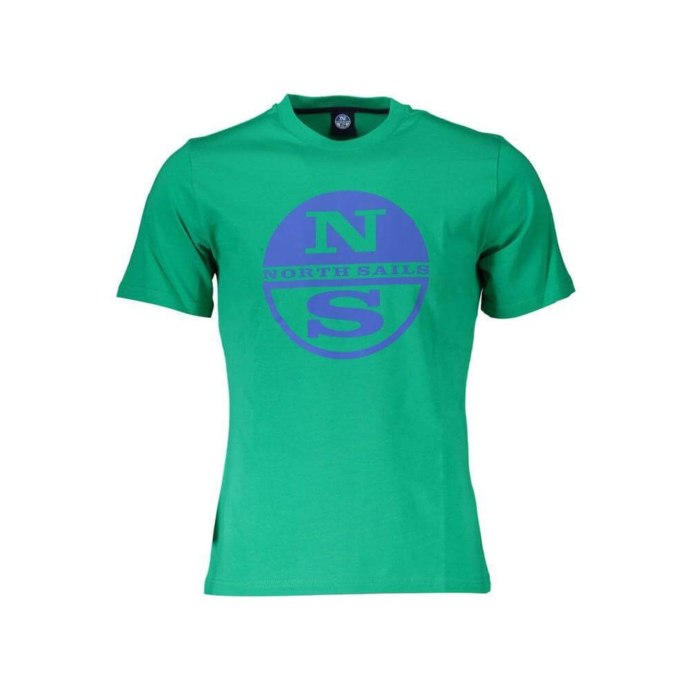 North Sails Green Cotton Men T-Shirt NO-17685-L